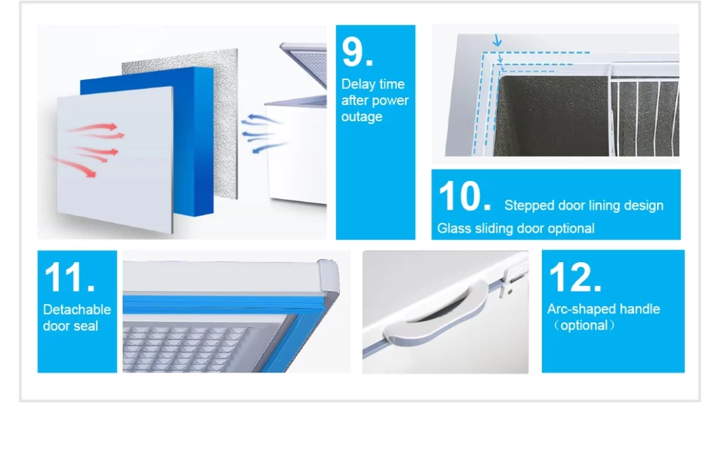 High energy efficiency no frost chest freezer