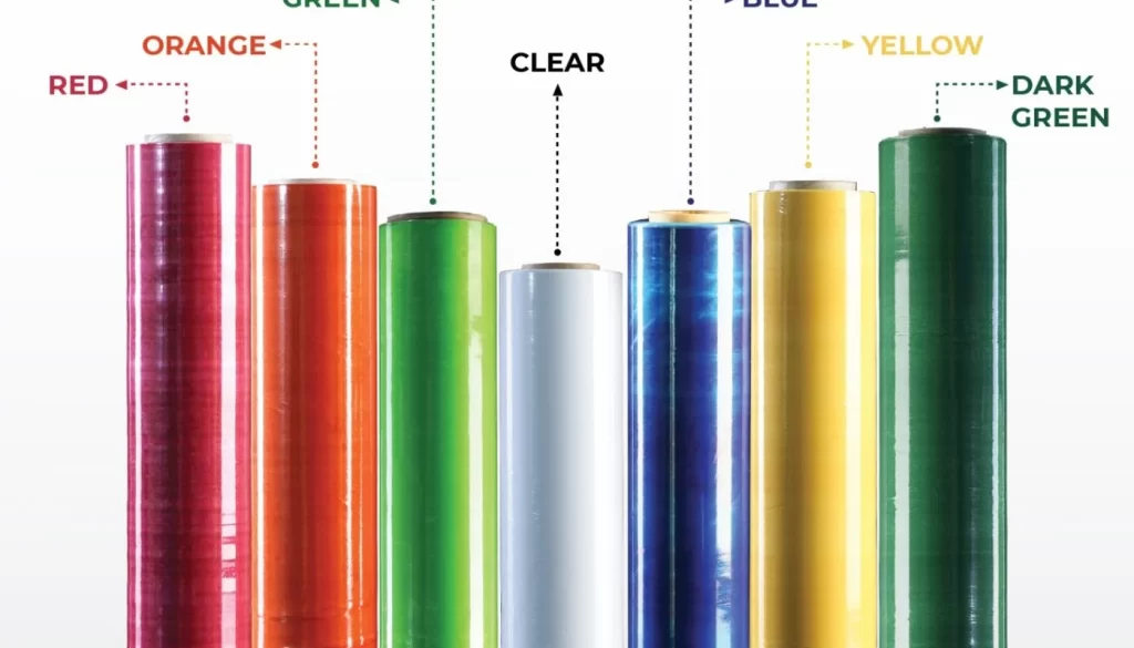 warehouse pallet wrap colors