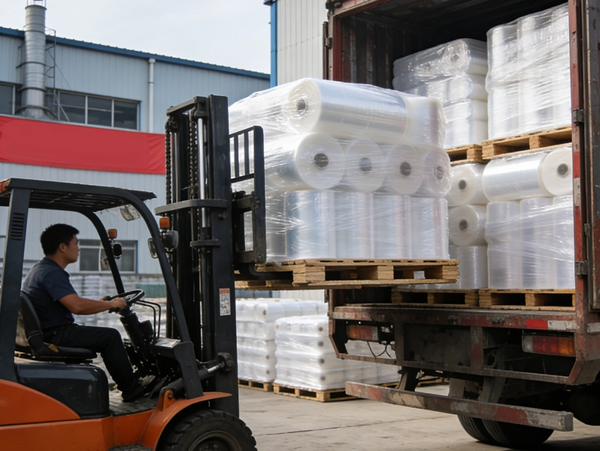 Film étirable emballé à la machine