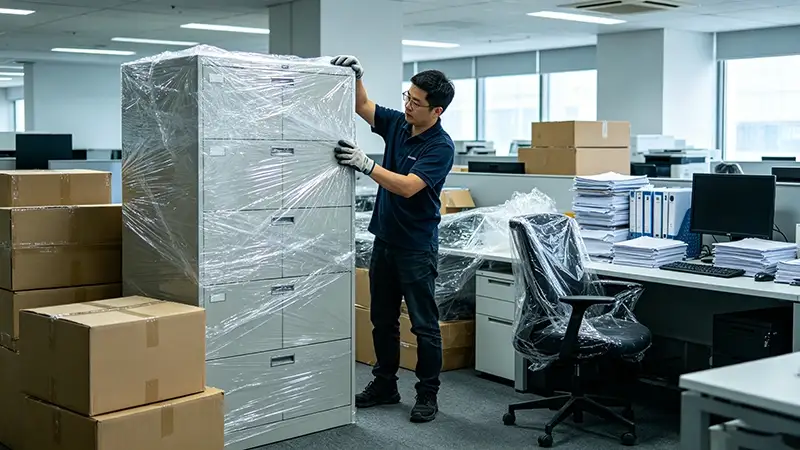 Stretch wrap for moving