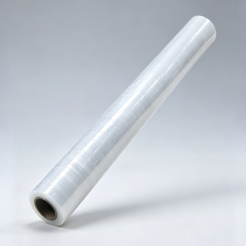 Film estirable transparente de núcleo peque?o de 50 cm (20”) – Envoltura manual de LLDPE de alta resistencia para mudanzas, protección de muebles y embalaje de mercancías industriales.