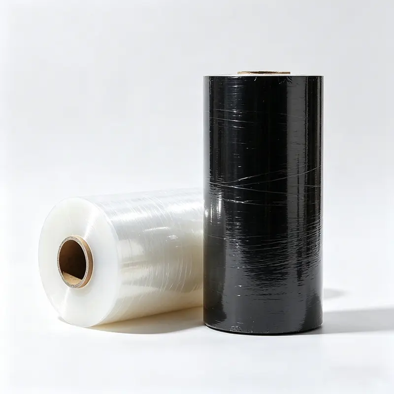 Film étirable haute résistance pour machines, haute résistance à la perforation, allongement jusqu'à 6 fois sa taille initiale, film d'emballage pour palettes avec additif métallocène pour la logistique mondiale