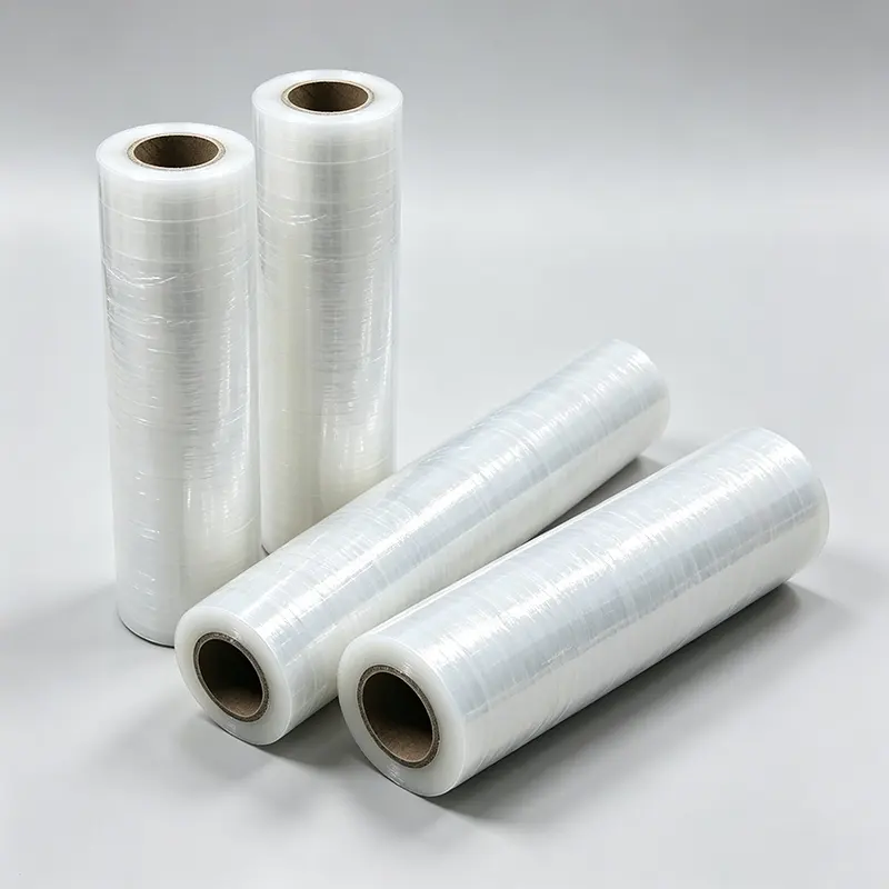 Rouleau de film étirable transparent haute élasticité 400%-500% pour déménagement, transfert de biens, emballage et protection contre la poussière.
