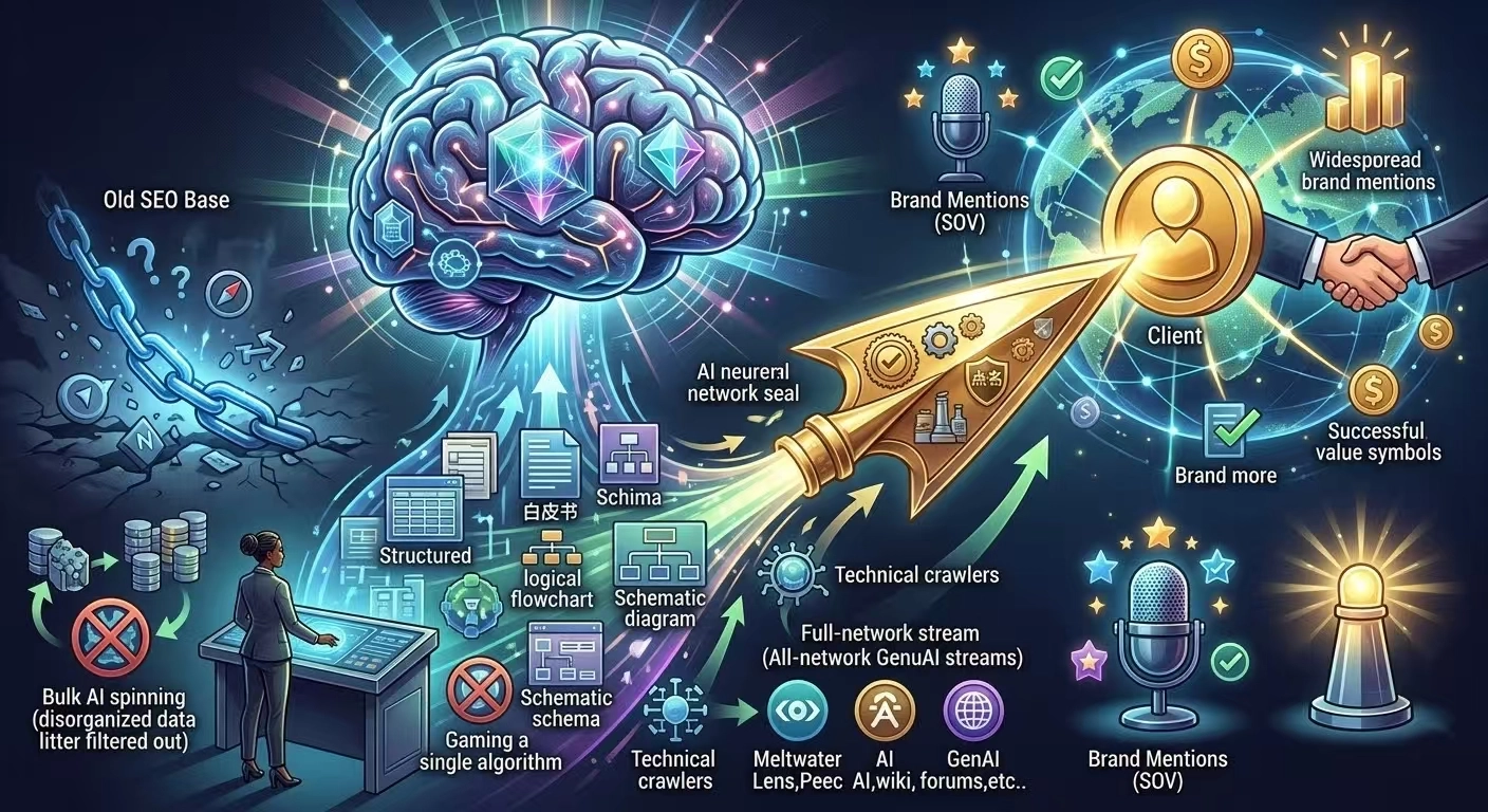 GEO优化系统，本质上是一套专为“大语言模型（LLM）”量身定制的底层技术架构与全网内容重构体系。