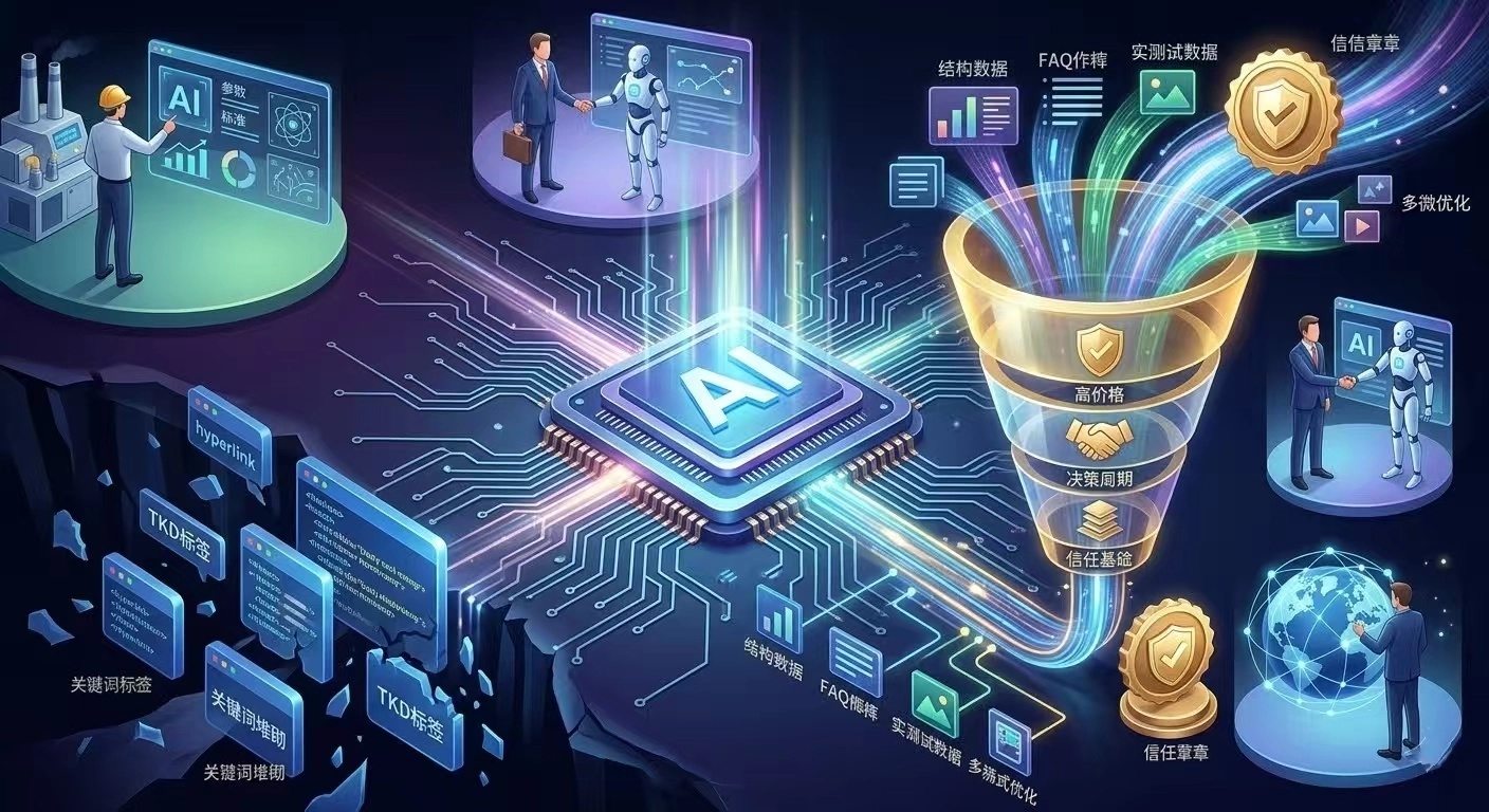 在GEO时代，衡量内容效果的指标发生了根本性转移。过去我们只盯着“点击率”，现在必须转向关注“品牌提及率（Brand Mentions）”和“引用源可见度（Citations）”