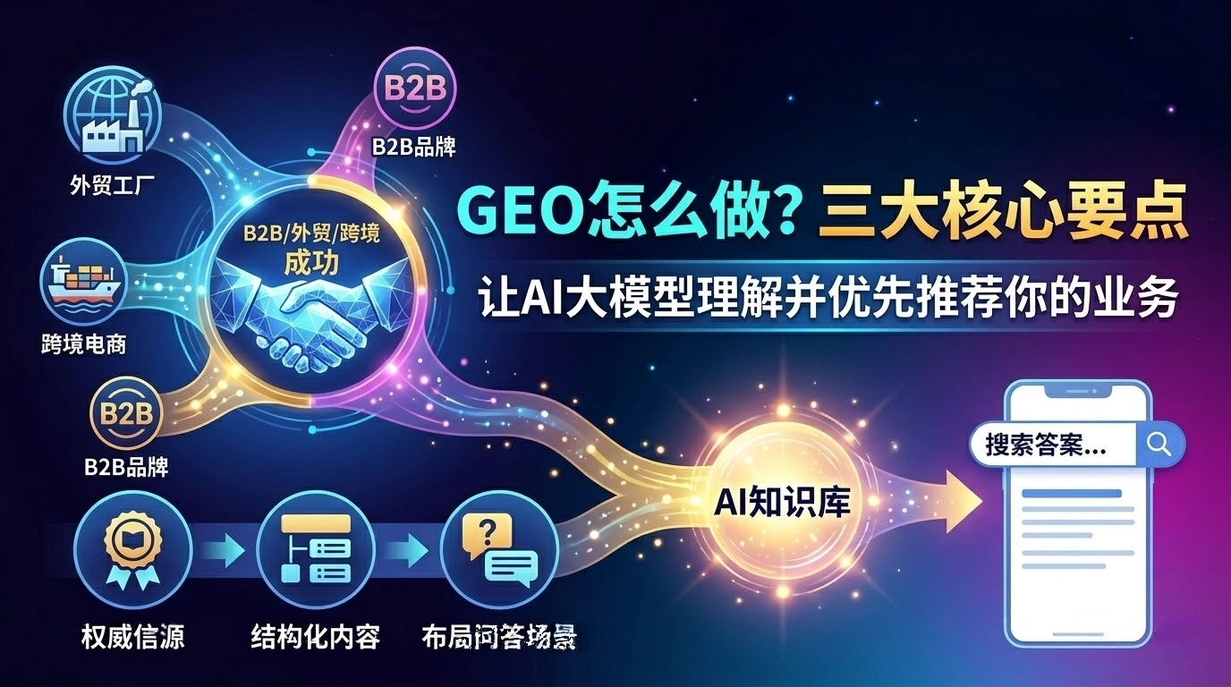 企业网站如何做GEO？三大核心要点让AI记住你