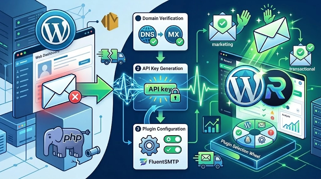 其实想要解决这个问题的方法很简单，首先需要摒弃WordPress自带的PHP发信方式，其次是配置专业的SMTP插件。