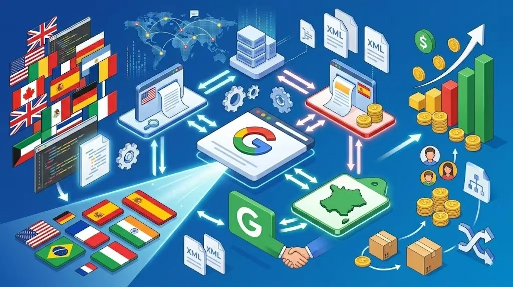 多语言谷歌独立站为什么要加Hreflang标签呢？因为Hreflang标签本质上是给搜索引擎看的一份“多语言翻译对照表”。