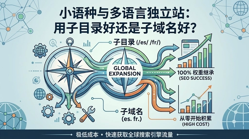 网址架构到底该选子目录，还是子域名？答案是，无论选择子目录还是子域名，核心目的都是为了平衡这三个业务：SEO的流量获取、技术管理成本、和企业业务的发展。