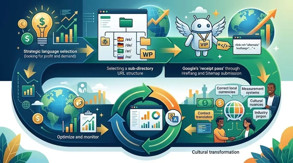 因为多语言独立站的本质是：信息差异化。当同行还在死磕英文市场的时候，在海外有大量只会用母语搜索的精准采购商等着去被发现