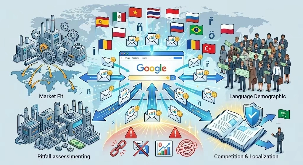 其实小语种的逻辑不是翻译几个页面那么简单，而是要基于市场契合度、语言的人口基数、竞争强度与本地化能力。