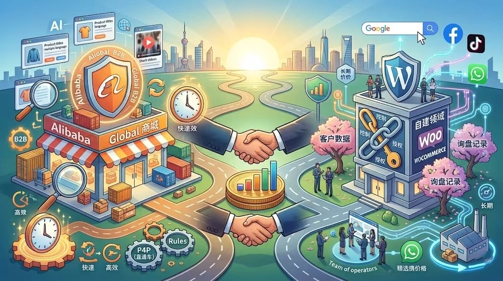 从外贸获客渠道这方面来看，到底是选阿里国际站还是独立站呢？这两种不同的获客方式，到底谁才更适合2026出海贸易的主流？其实，在选择上没有明确的二选一，而是要根据市场趋势、流量结构、成本逻辑以及品牌沉淀能力，这几个角度进行判断。