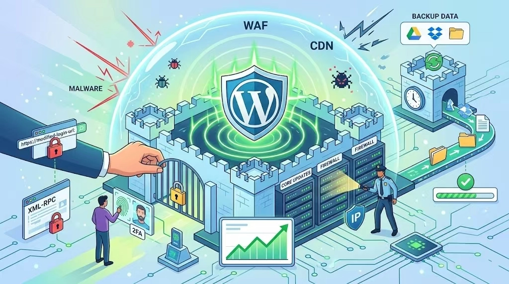 既然风险如此致命，我们究竟该如何为 WordPress 网站筑起安全防线？首先需要构建‌多层次防御体系‌，再结合插件、服务器配置以及良好运维习惯来确保网站的安全性。