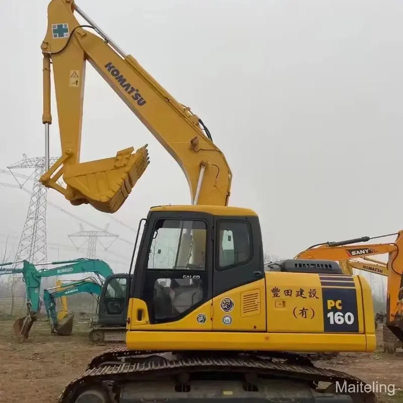 Good Performance Used Komatsu 160 Crawler Excavator Construction Machine Low Price