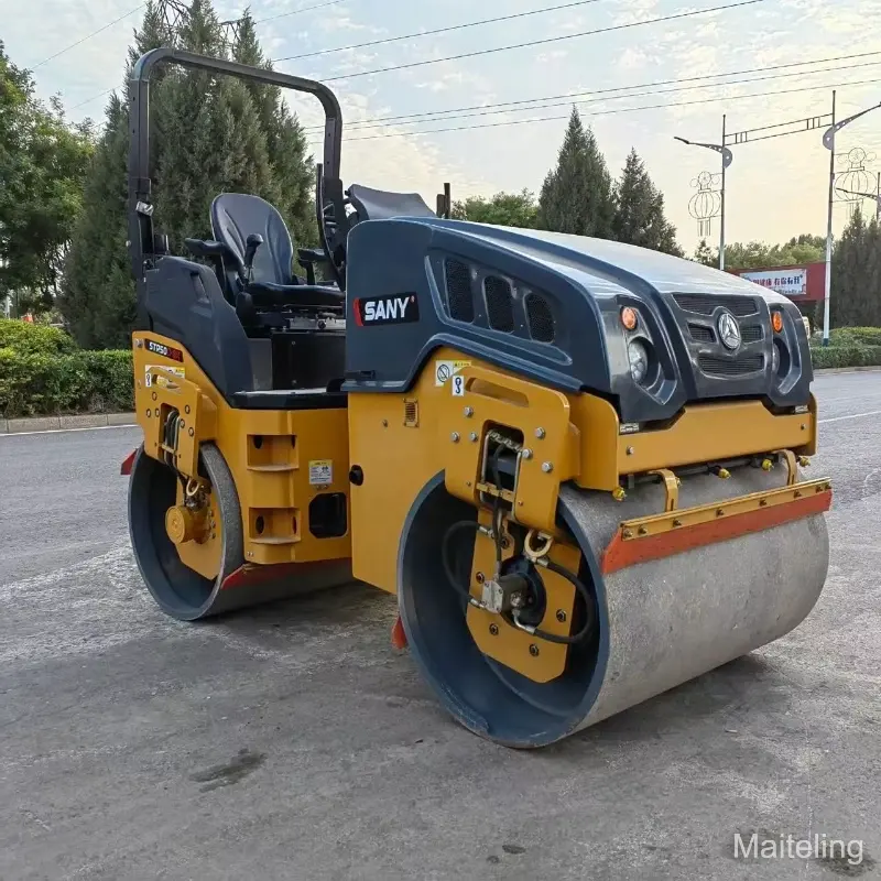Low Price Used SANY STR50 Double Drum Roller Compactor Good Performance