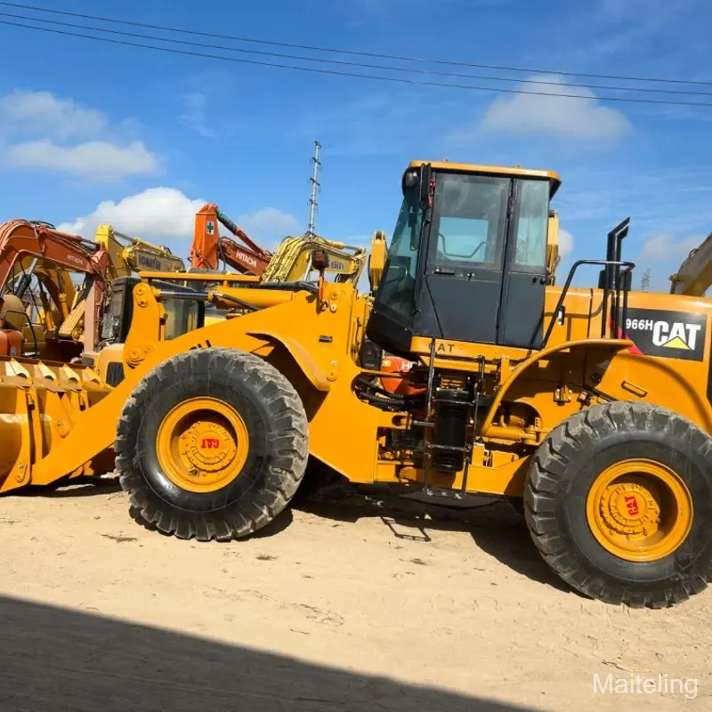 Powerful Engine Used Caterpillar 966H Wheel Loader Large Bucket Global Supplier
