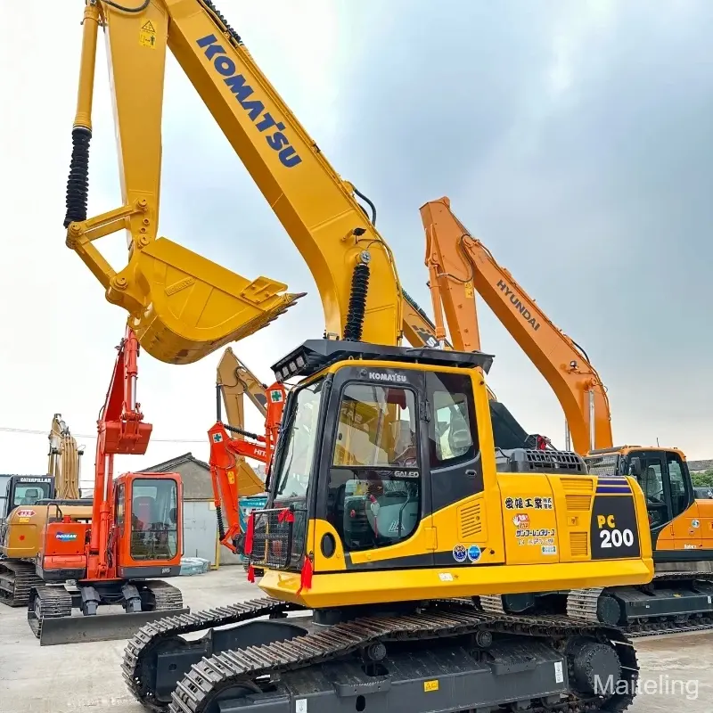 Used Original Komatsu 200 Heavy Excavator Crawler Machine Exporter Durable For Sale