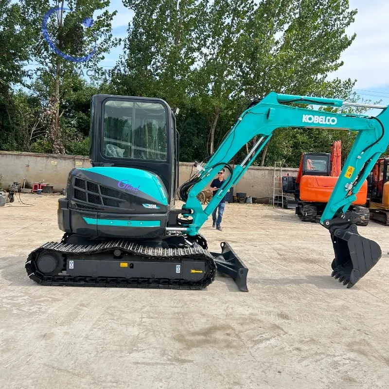 Used 5.5t Excavator Kobelco Sk55sr Digger Construction Original Equipment