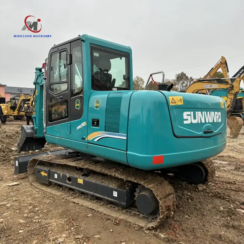 Used 9ton Excavator Sunward SWE90 Second hand Digger For Sale