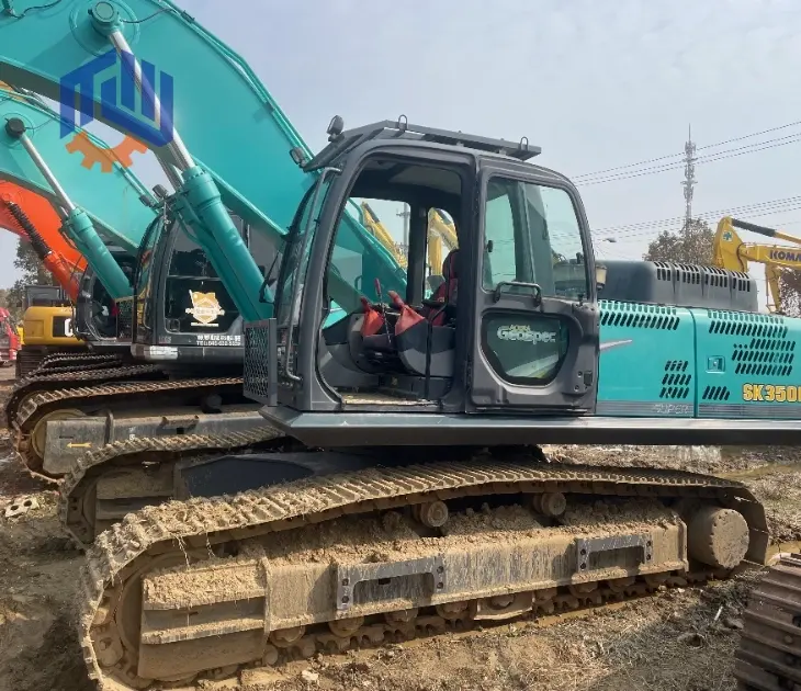 Escavadeira grande original China Kobelco 350 em bom estado