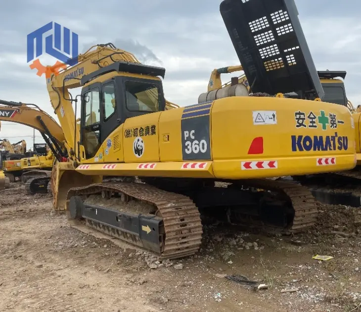 Komatsu б/у PC360-7 гусеничный карьерный экскаватор с грейферным ковшом