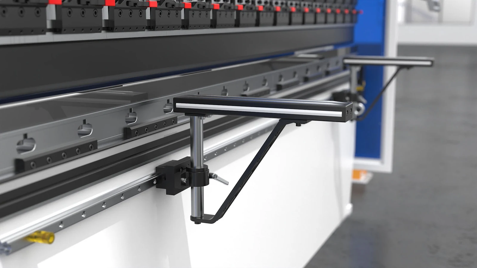 Press brake magnetic support arm