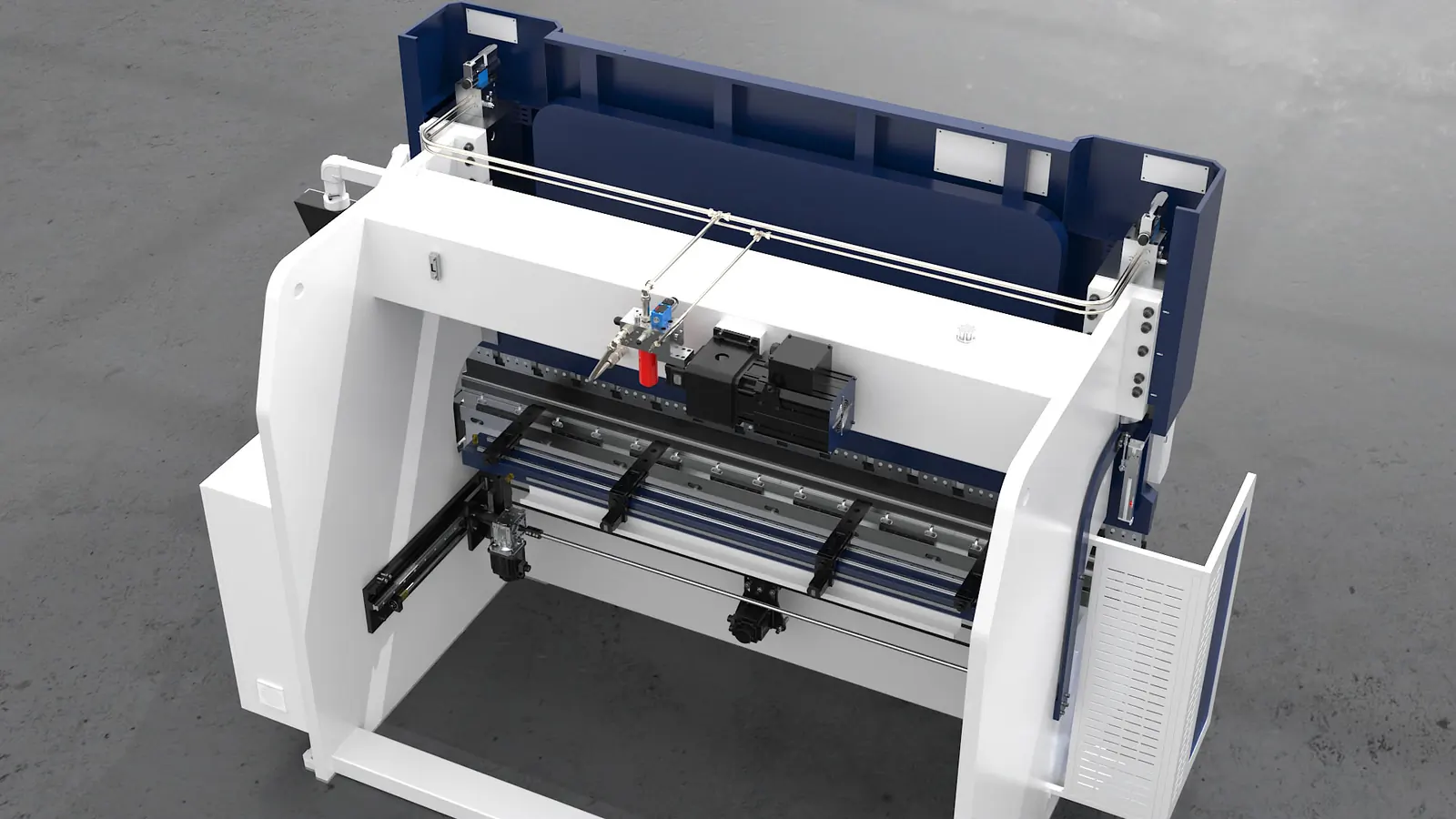 Tandem press brake machine hydraulic system