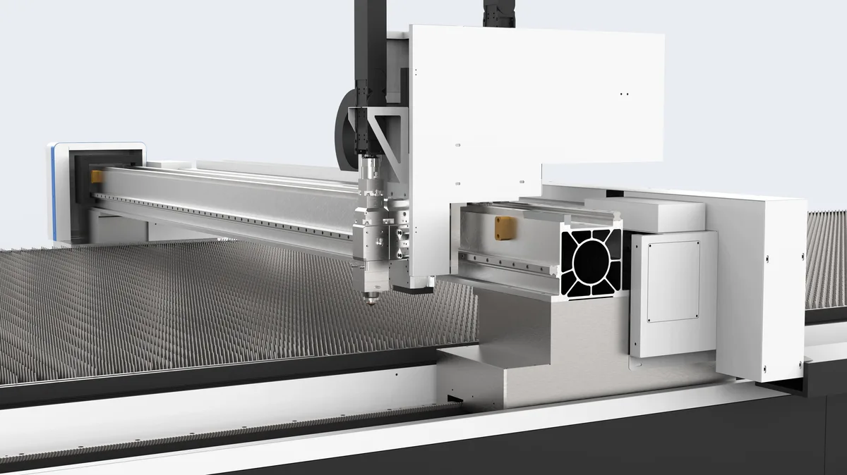 Single table laser cutting machine beam