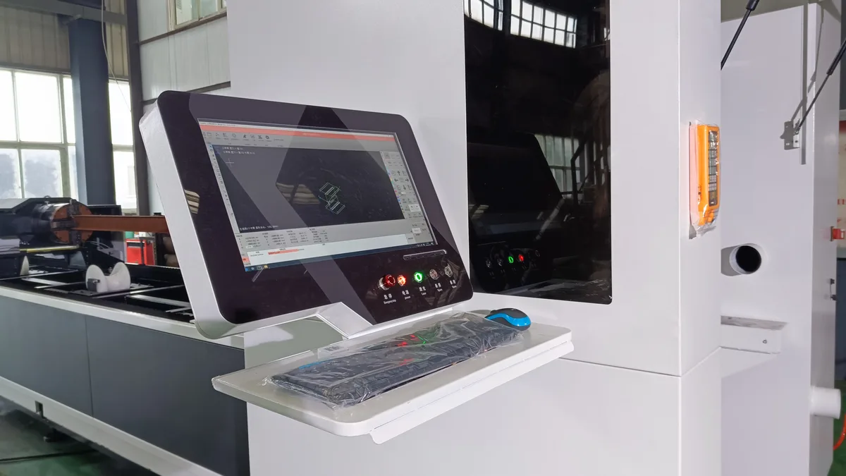 Tube laser cutting machine control system