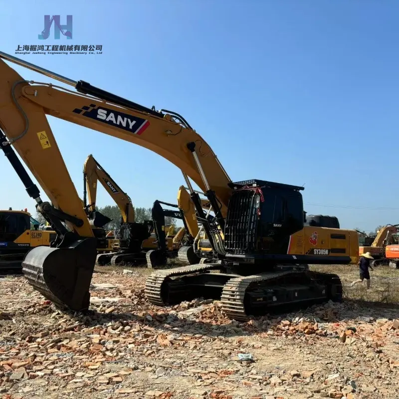 Second Hand Sany SY305H Large Hydraulic Excavator Powerful Digging Machine Global Supply