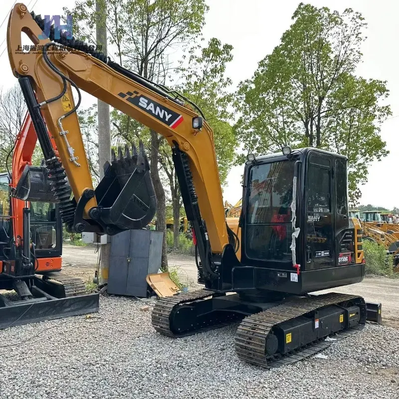 Second Hand Sany SY55c Compact Crawler Digger Powerful Performance Construction Equipment For Sale