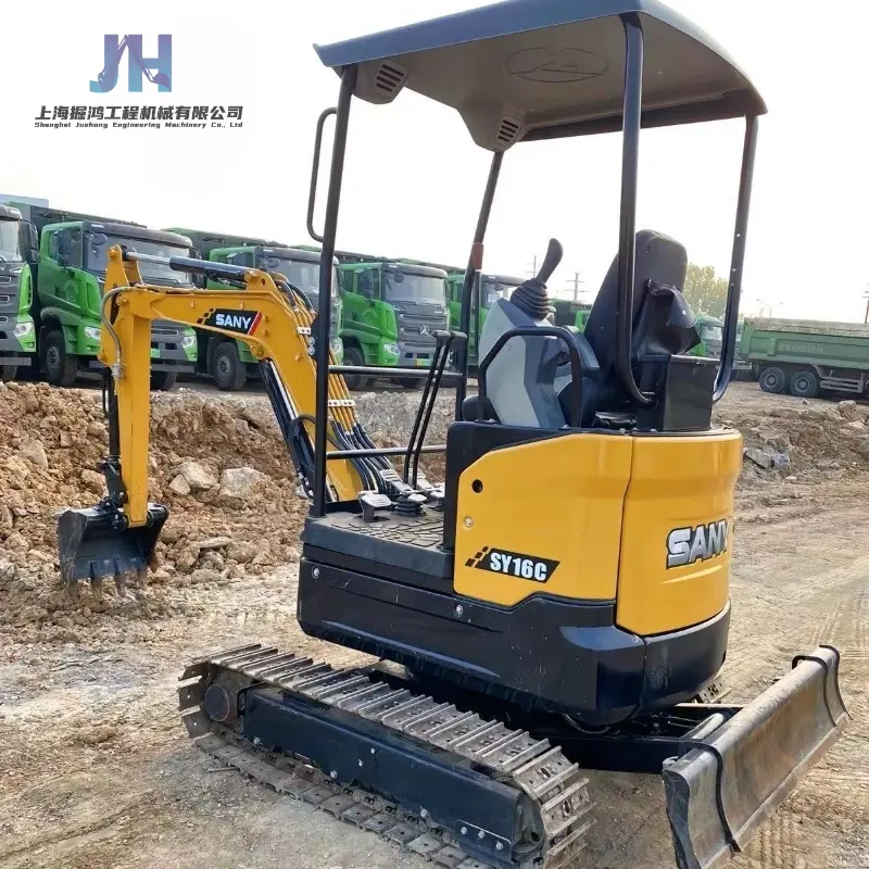 Small Used Sany SY16C Mini Excavator equipment Good Condition