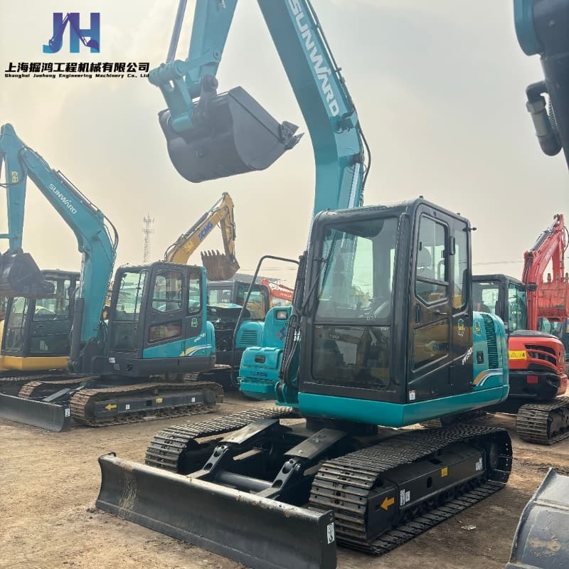 Fully Functional Cheap Second Hand Sunward SWE90E Midi Size Hydraulic Crawler Excavator Equipment for Sale