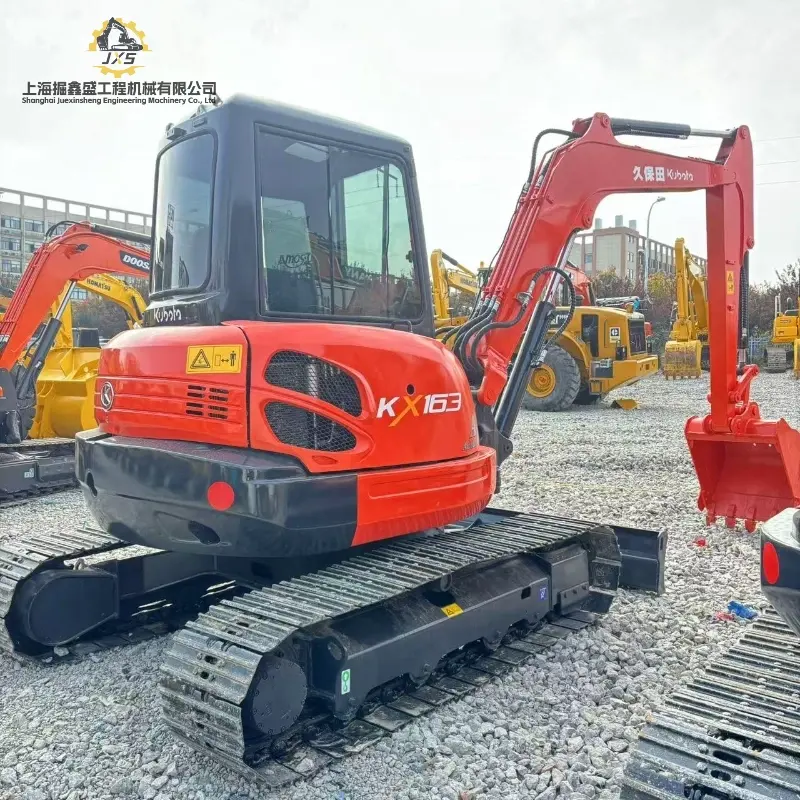Durable Powerful Used KUBOTA KX163 Mini Crawler Excavator Construction Equipment