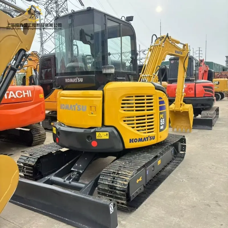 High Cost Performance Original Second-hand KOMATSU PC55MR-2 Midi Crawler Excavator for Sale