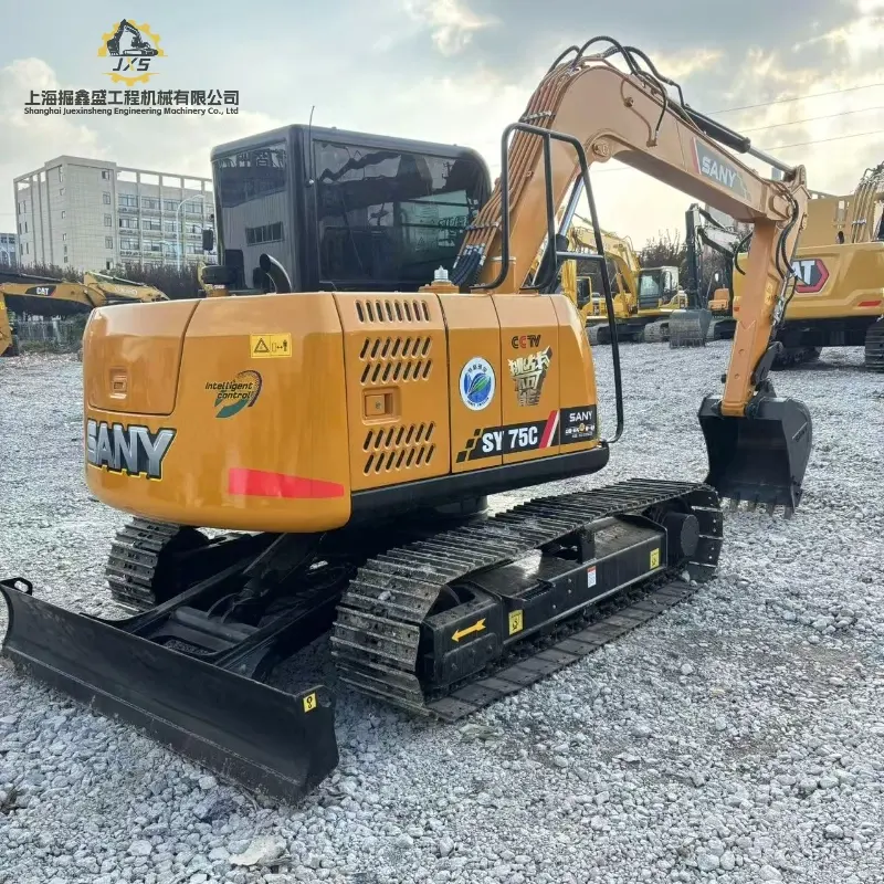 New Arrival Cost-efficient Used SANY SY75C Midi Excavator Engineering Equipment Solution