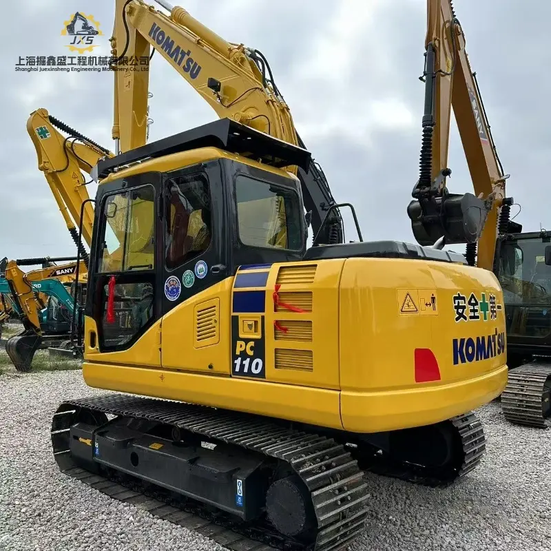Second-hand Komatsu PC110 Mid-size Excavator 11T ROPSFOPS Cab Rock Bucket Mining Solution