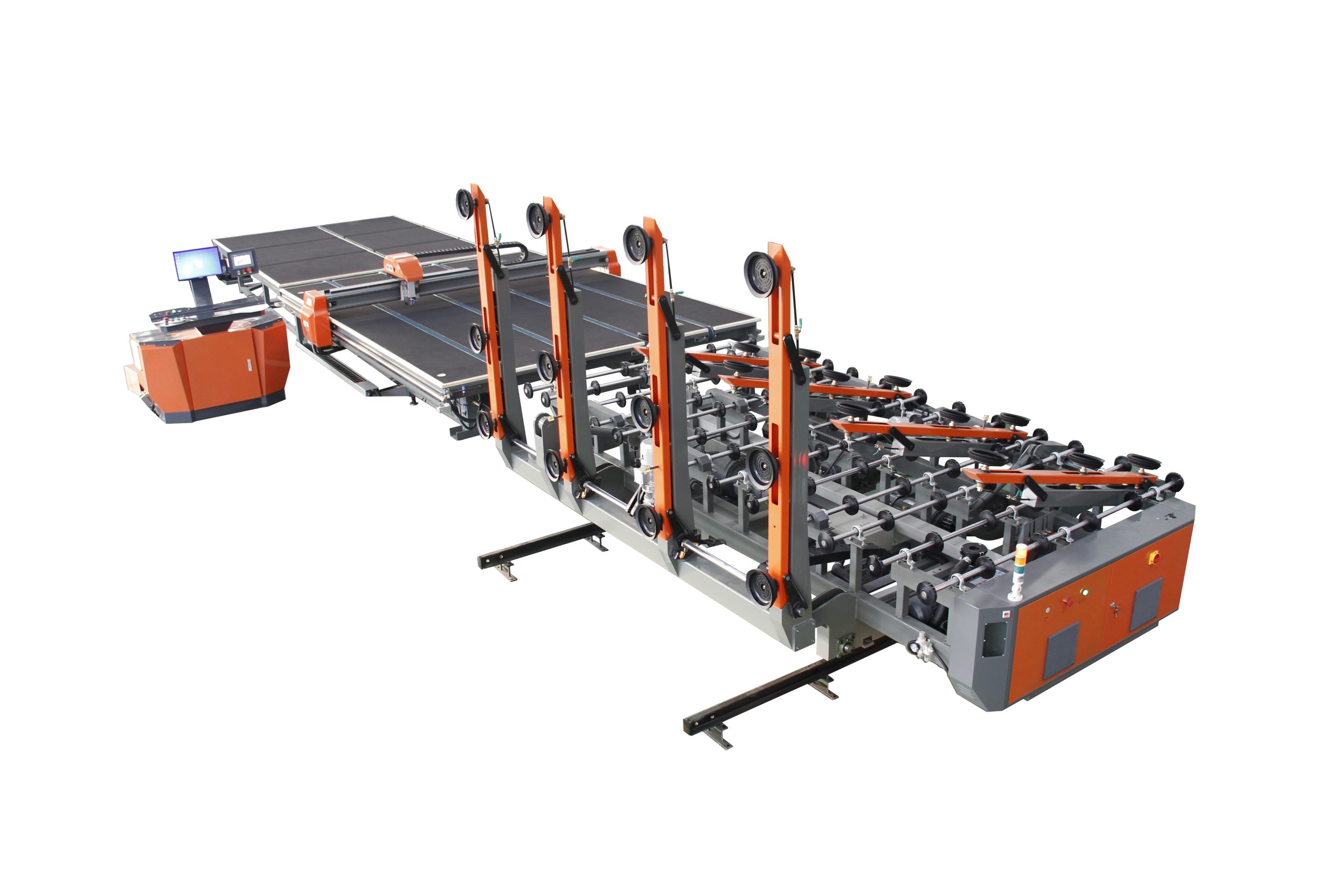 Double-turn and two-station glass cutting line supplier
