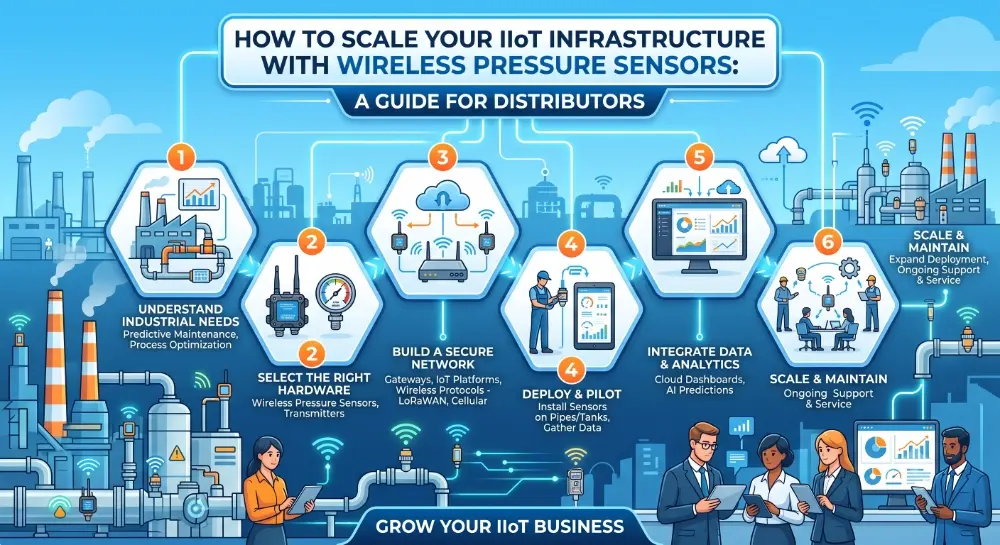 Cara Meningkatkan Skalabilitas Infrastruktur IIoT Anda dengan Sensor Tekanan Nirkabel: Panduan untuk Distributor