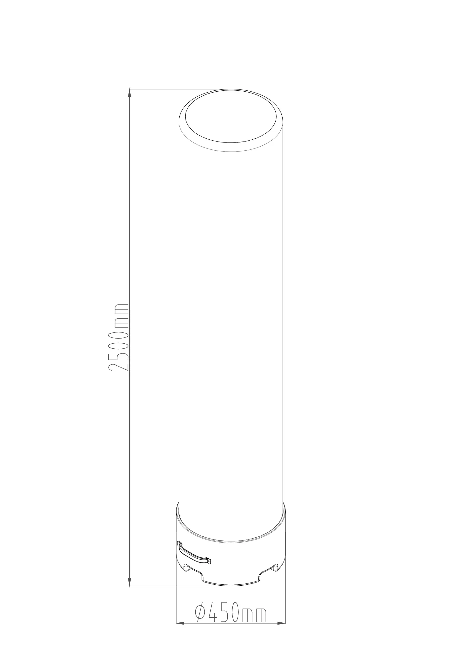 2.5m portable tube lighting