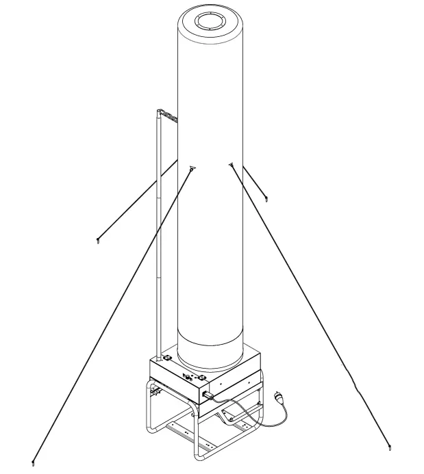 Tube lumineux gonflable avec générateur