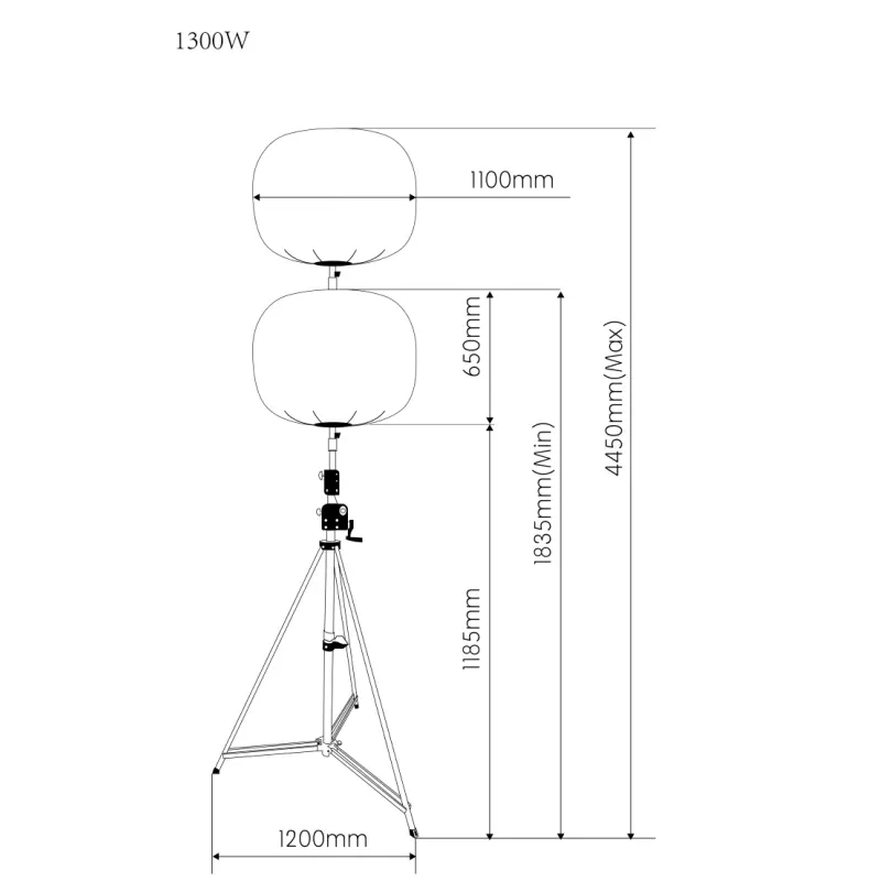 1300W Balloon Light Tower