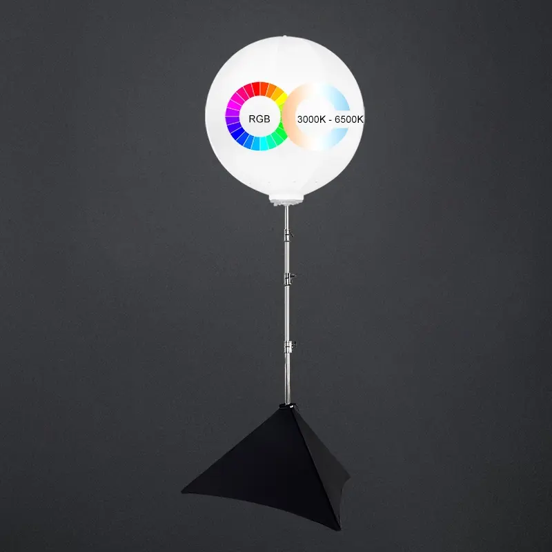 Torre de iluminación con globos para eventos RGB CCT