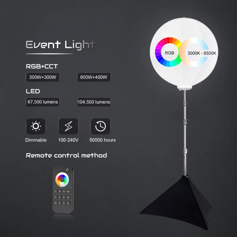 Luz de evento RGB CCT
