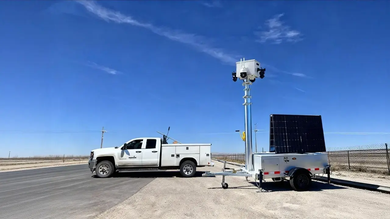 Construction Site Solar Surveillance Trailers