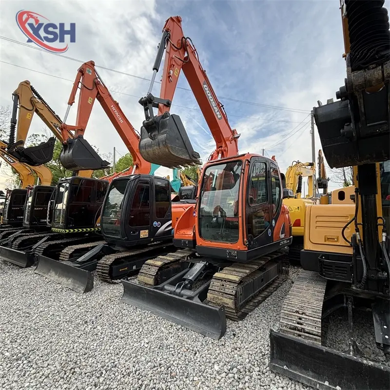 Fuel Efficient Low Price Second-hand DOOSAN DX75LC-9 Compact Crawler Digger Global