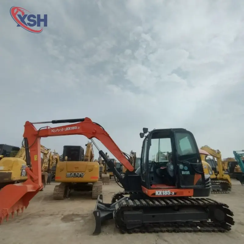 Zero Tail Swing Second-hand KUBOTA 185-3 Mini Digger