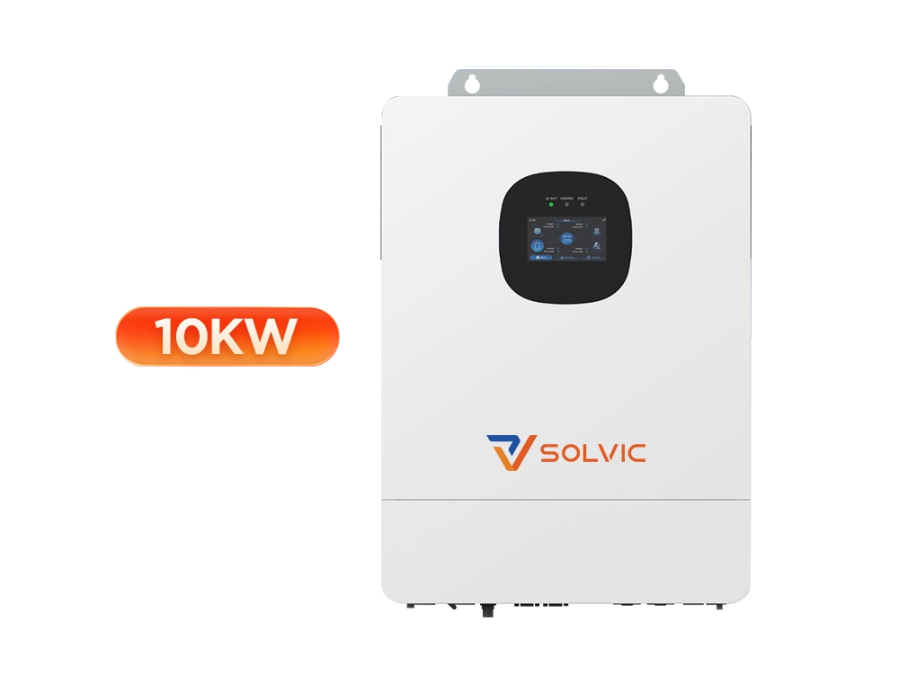 7.2KW 8KW 10KW 12KW split phase inverter system wiring diagram showing solar panel PV input 48V battery connection AC grid input and home load output