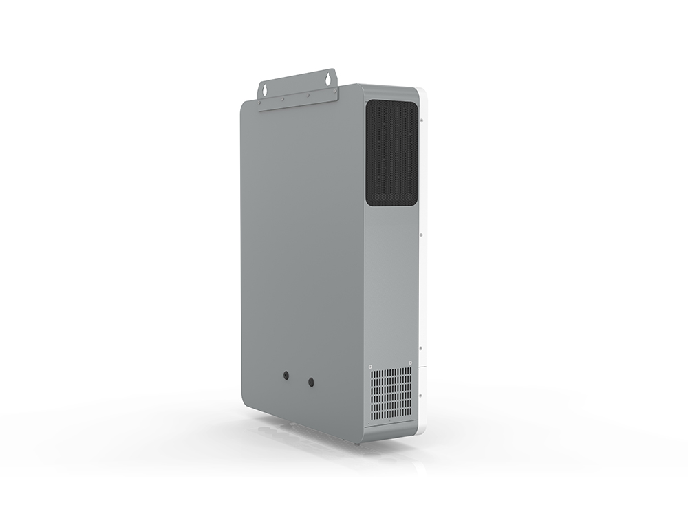 12KW split phase inverter back view showing AC input output terminals PV inputs battery ports and communication interfaces