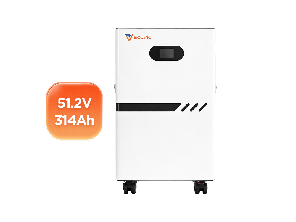 16kWh 51.2V 314Ah LiFePO4 rolling trolley battery with heavy duty wheels and CAN RS485 BMS for off grid home backup